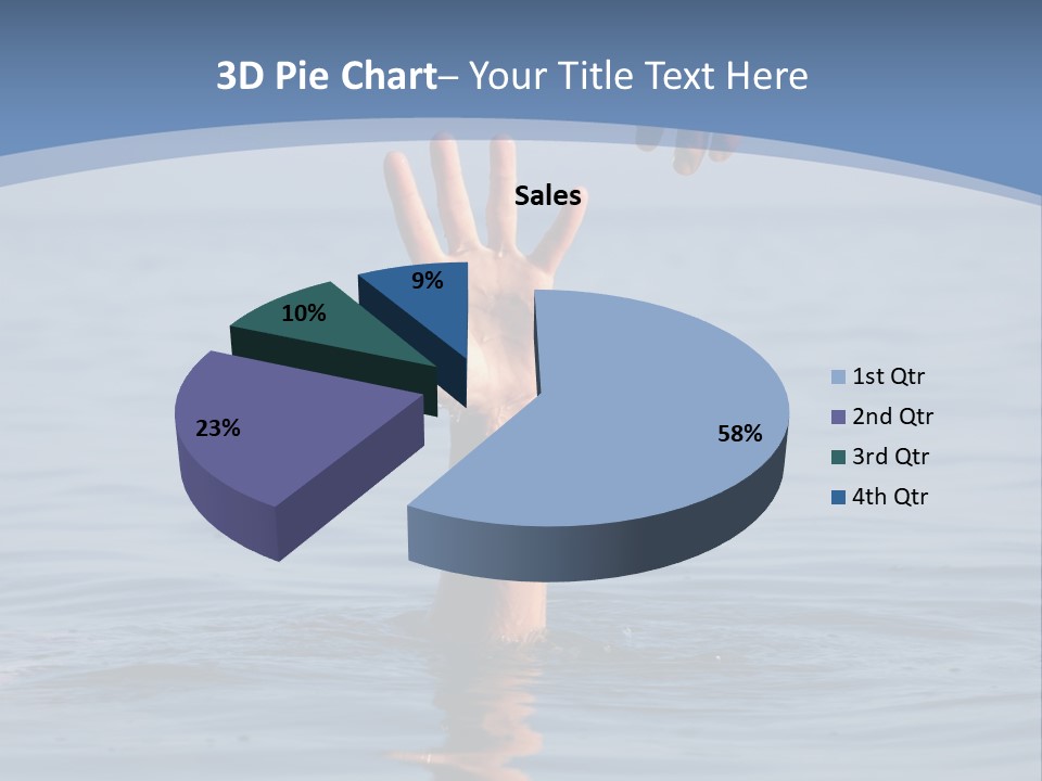 A Hand Reaching Out Of The Water To A Person's Hand PowerPoint Template