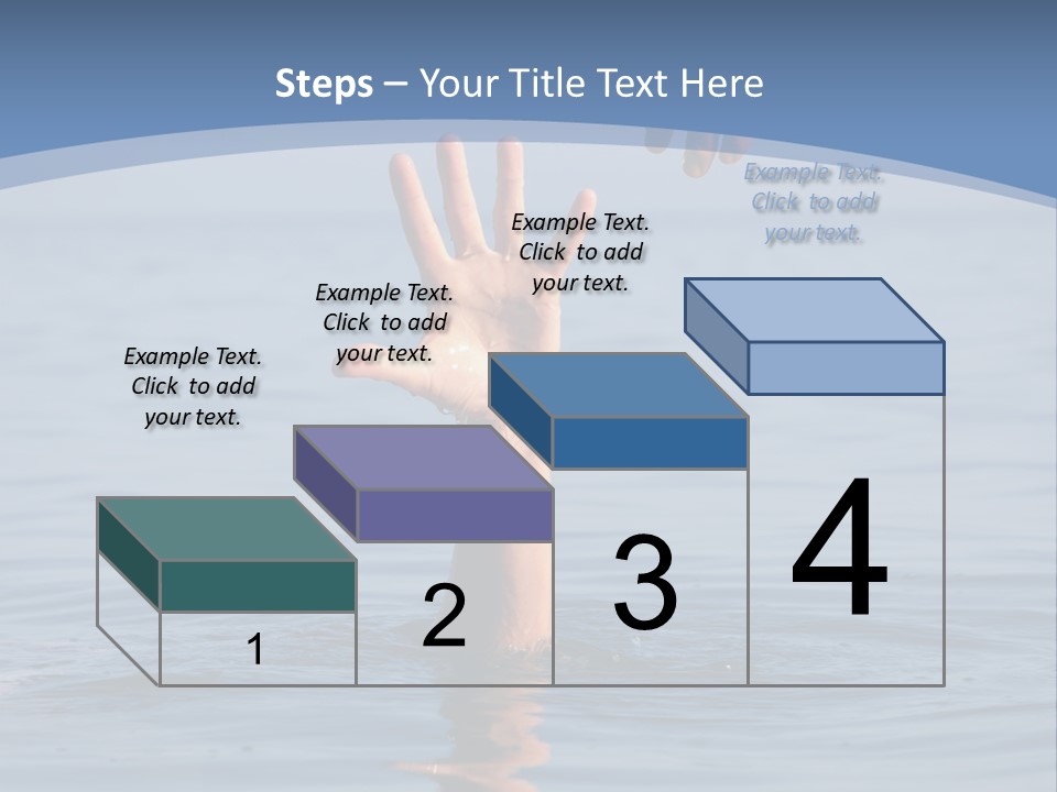 A Hand Reaching Out Of The Water To A Person's Hand PowerPoint Template