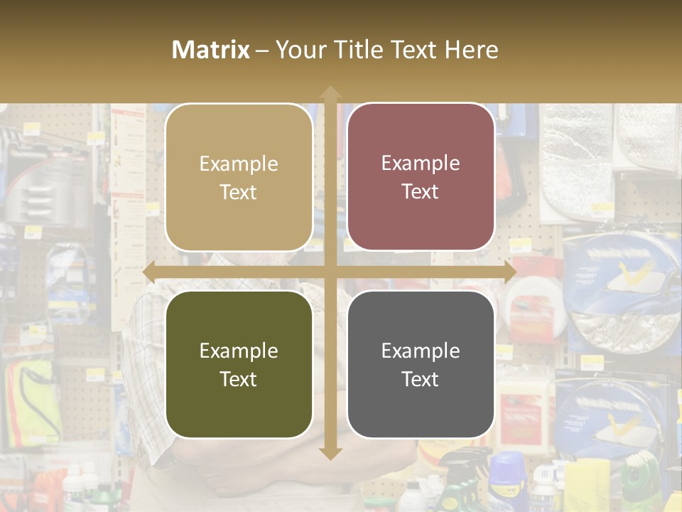 A Man Standing In Front Of A Store Display PowerPoint Template