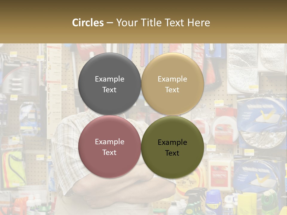 A Man Standing In Front Of A Store Display PowerPoint Template