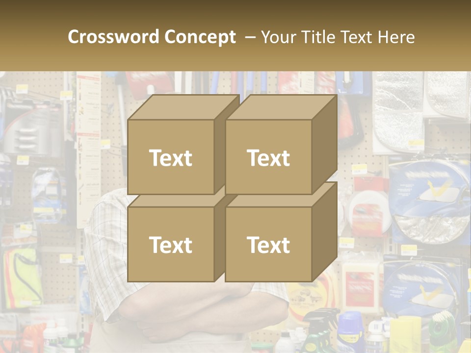 A Man Standing In Front Of A Store Display PowerPoint Template
