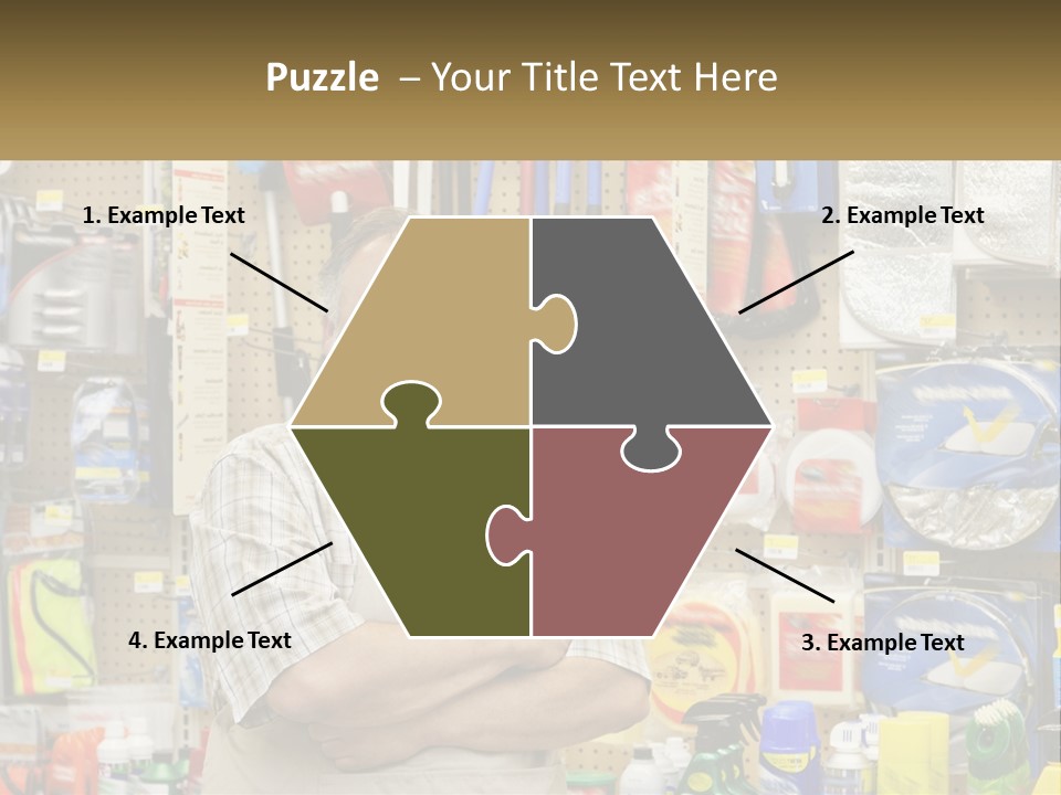 A Man Standing In Front Of A Store Display PowerPoint Template