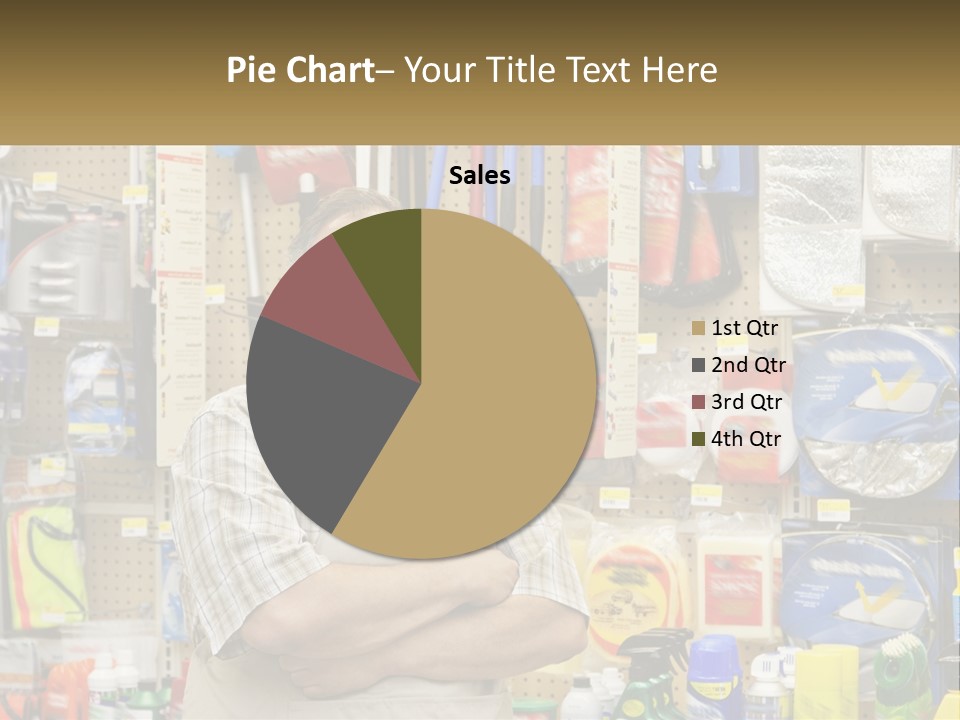 A Man Standing In Front Of A Store Display PowerPoint Template