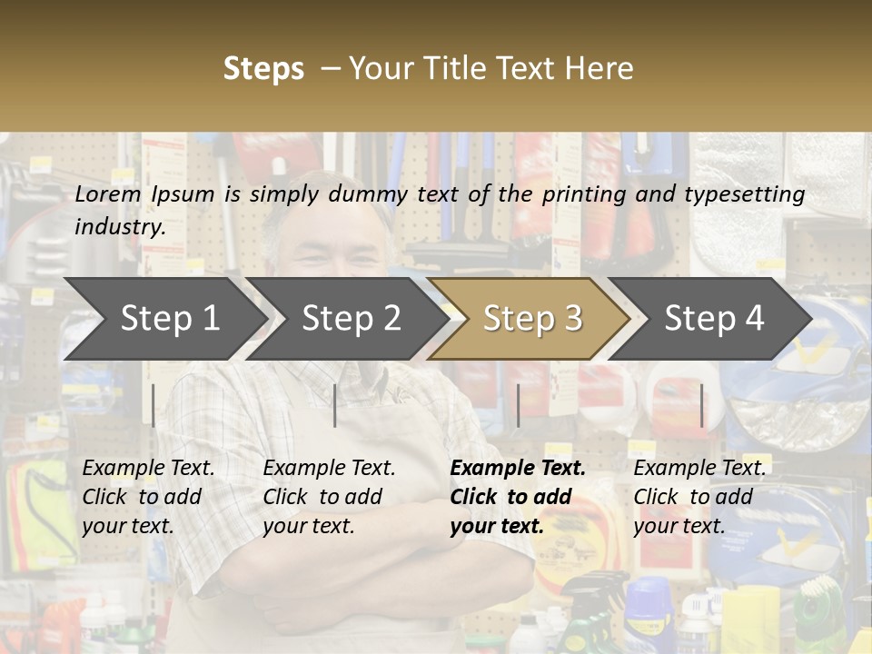 A Man Standing In Front Of A Store Display PowerPoint Template