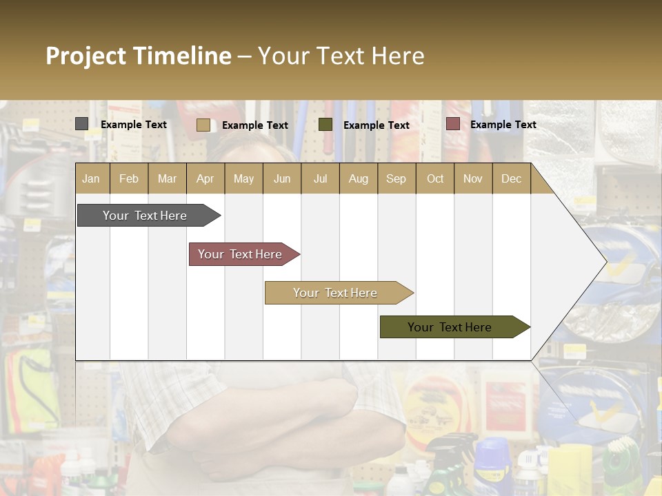 A Man Standing In Front Of A Store Display PowerPoint Template