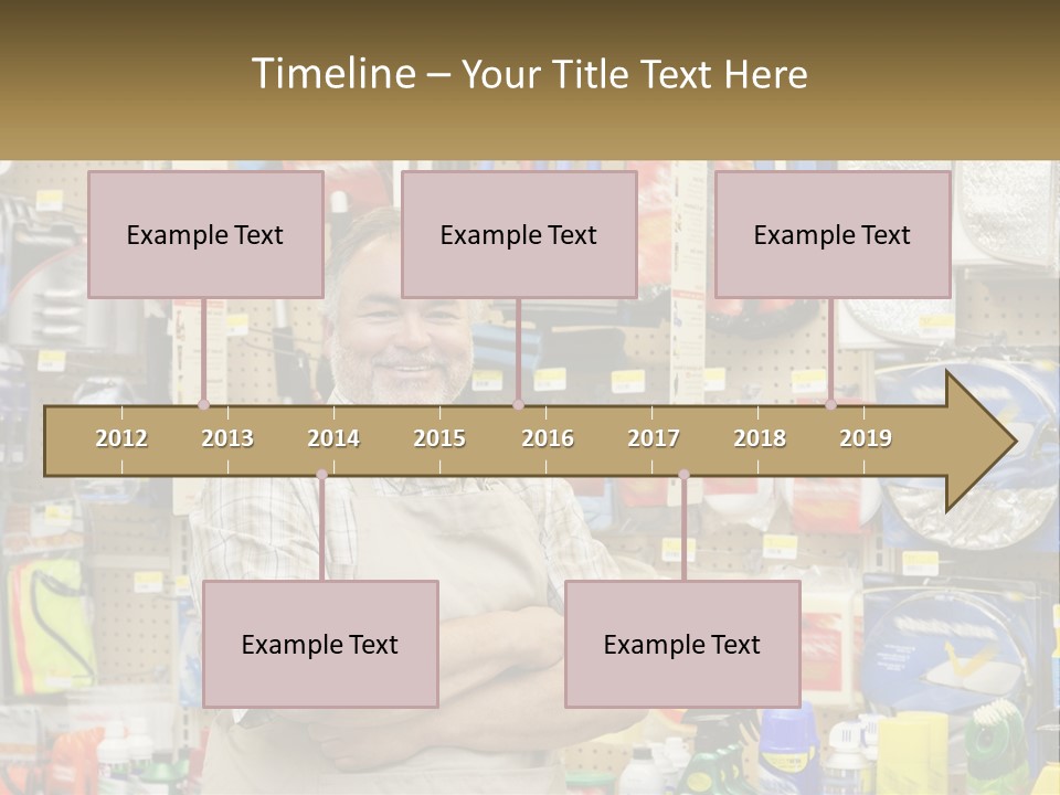 A Man Standing In Front Of A Store Display PowerPoint Template