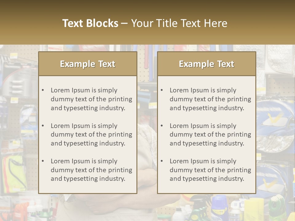 A Man Standing In Front Of A Store Display PowerPoint Template