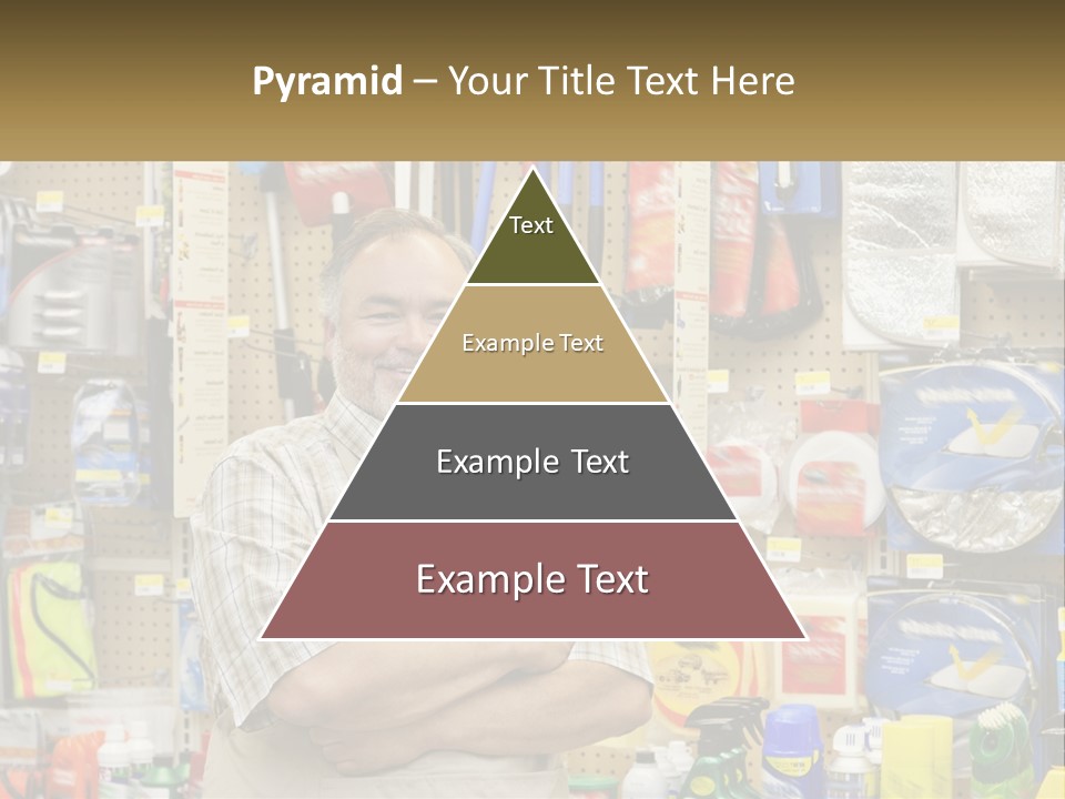 A Man Standing In Front Of A Store Display PowerPoint Template