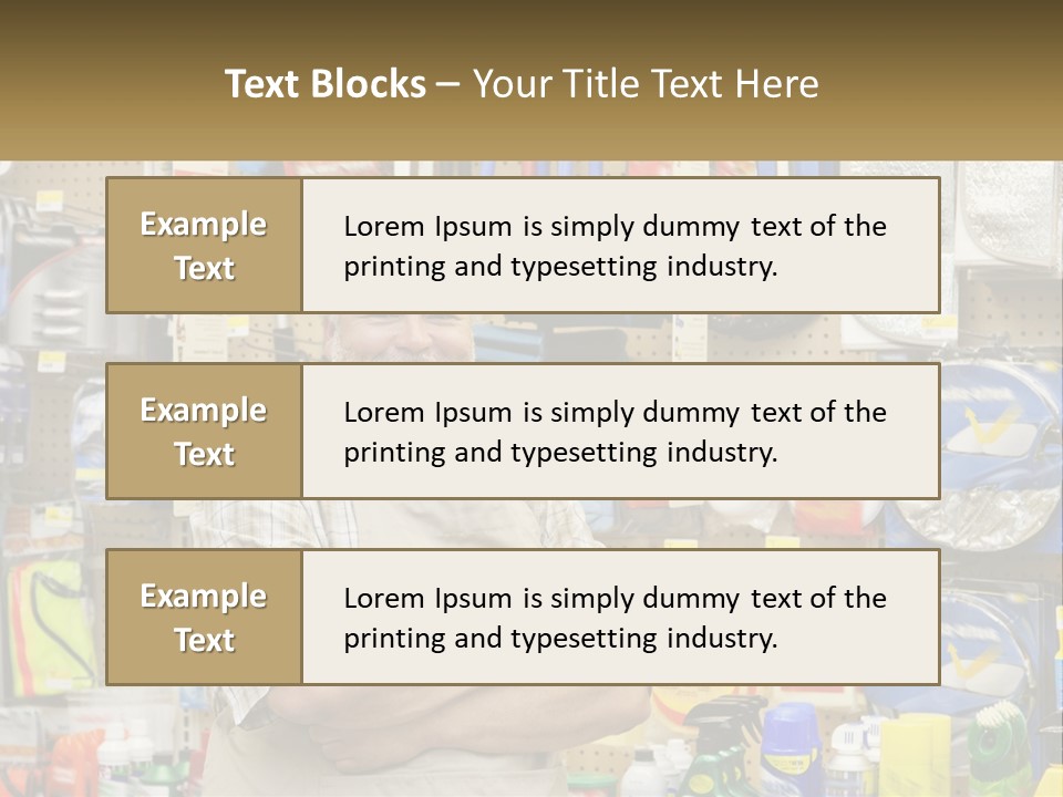 A Man Standing In Front Of A Store Display PowerPoint Template