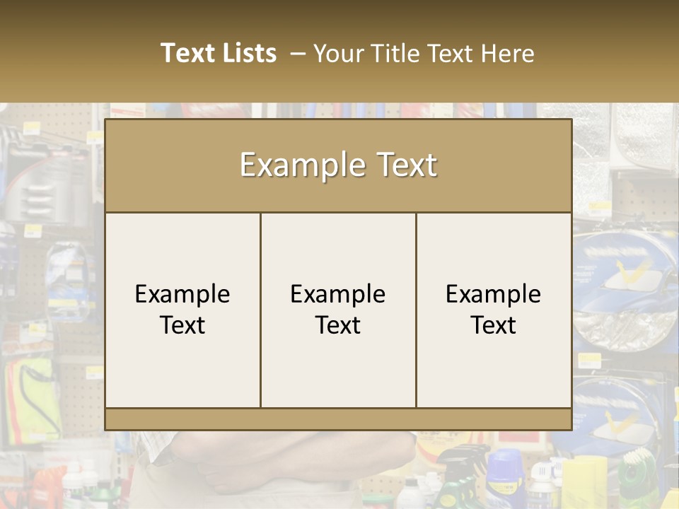 A Man Standing In Front Of A Store Display PowerPoint Template