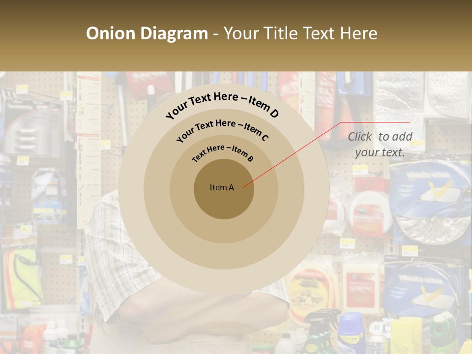 A Man Standing In Front Of A Store Display PowerPoint Template