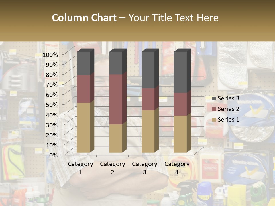 A Man Standing In Front Of A Store Display PowerPoint Template