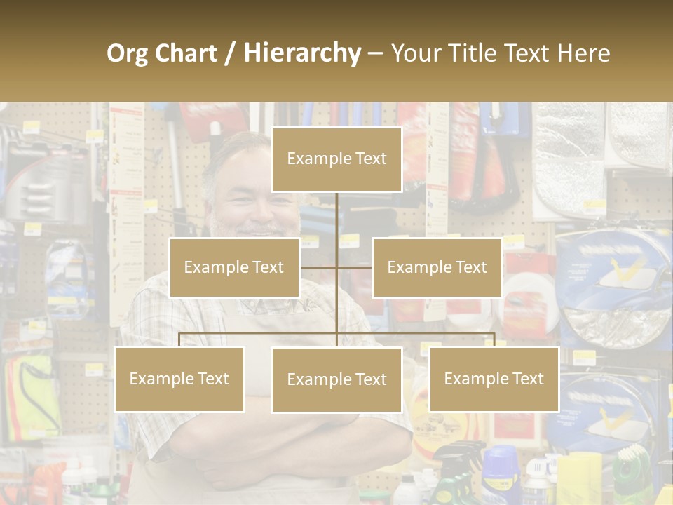 A Man Standing In Front Of A Store Display PowerPoint Template