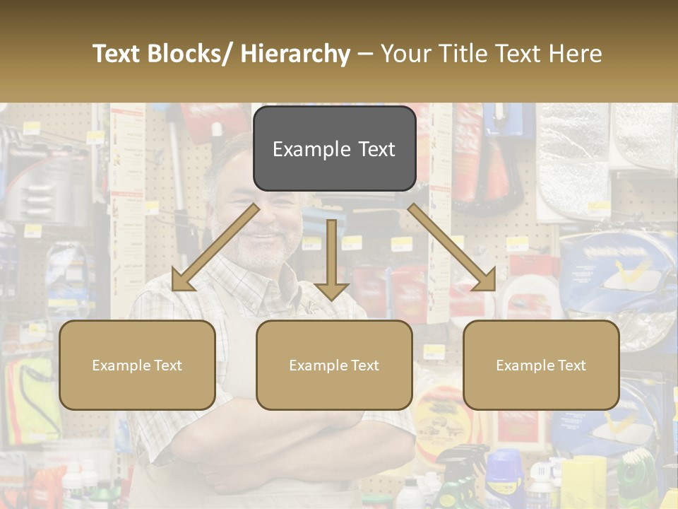 A Man Standing In Front Of A Store Display PowerPoint Template