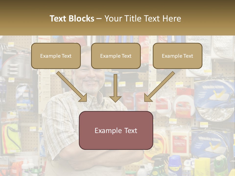 A Man Standing In Front Of A Store Display PowerPoint Template