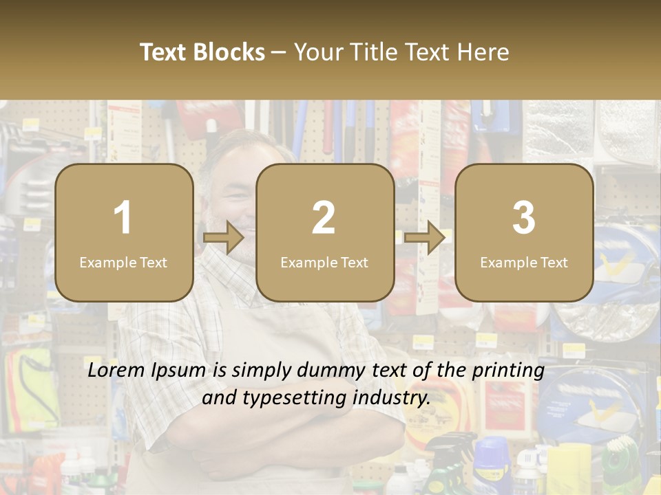 A Man Standing In Front Of A Store Display PowerPoint Template