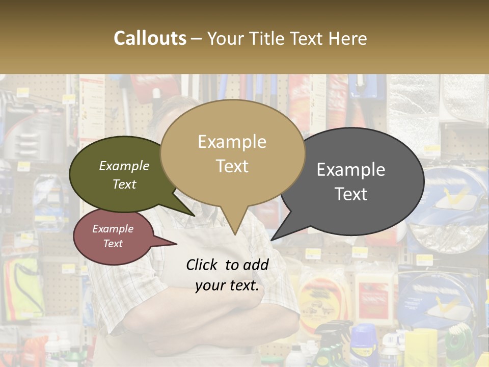 A Man Standing In Front Of A Store Display PowerPoint Template