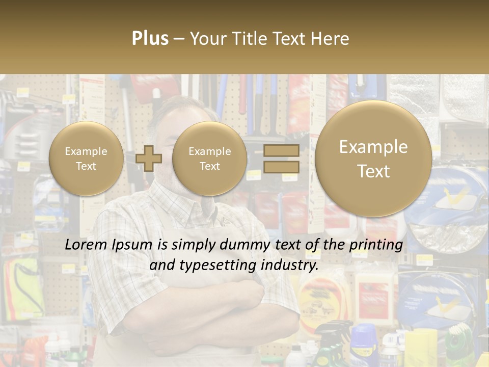 A Man Standing In Front Of A Store Display PowerPoint Template