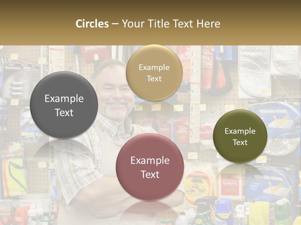 A Man Standing In Front Of A Store Display PowerPoint Template