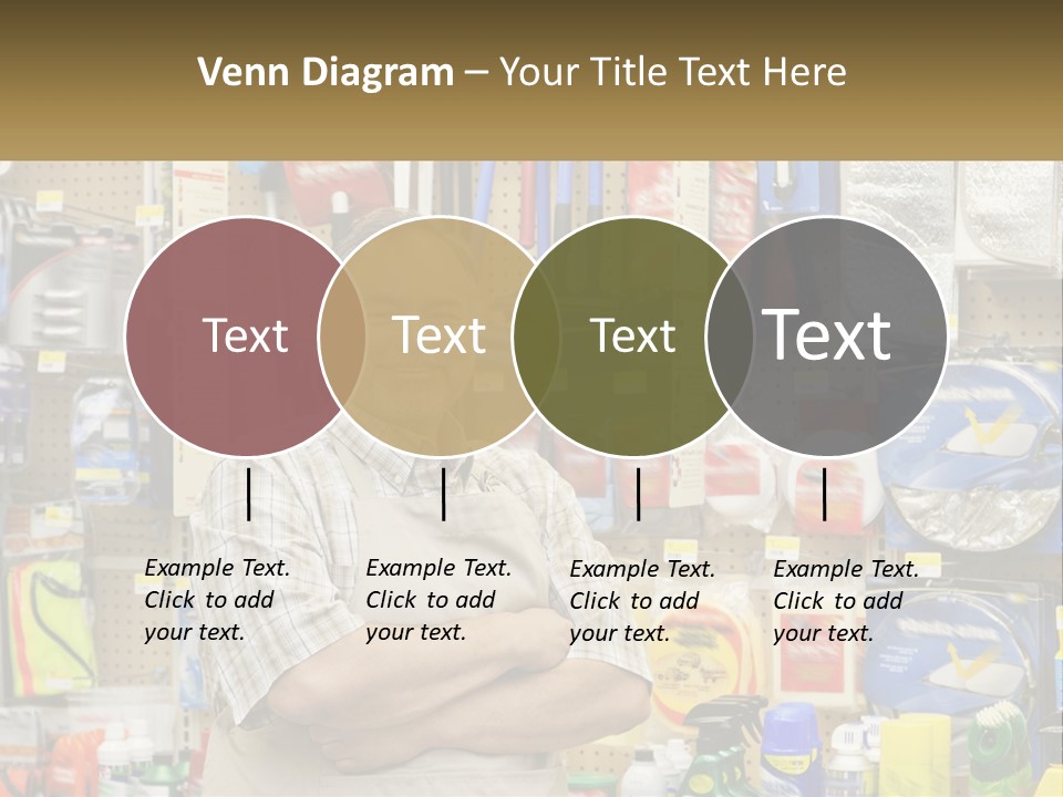 A Man Standing In Front Of A Store Display PowerPoint Template