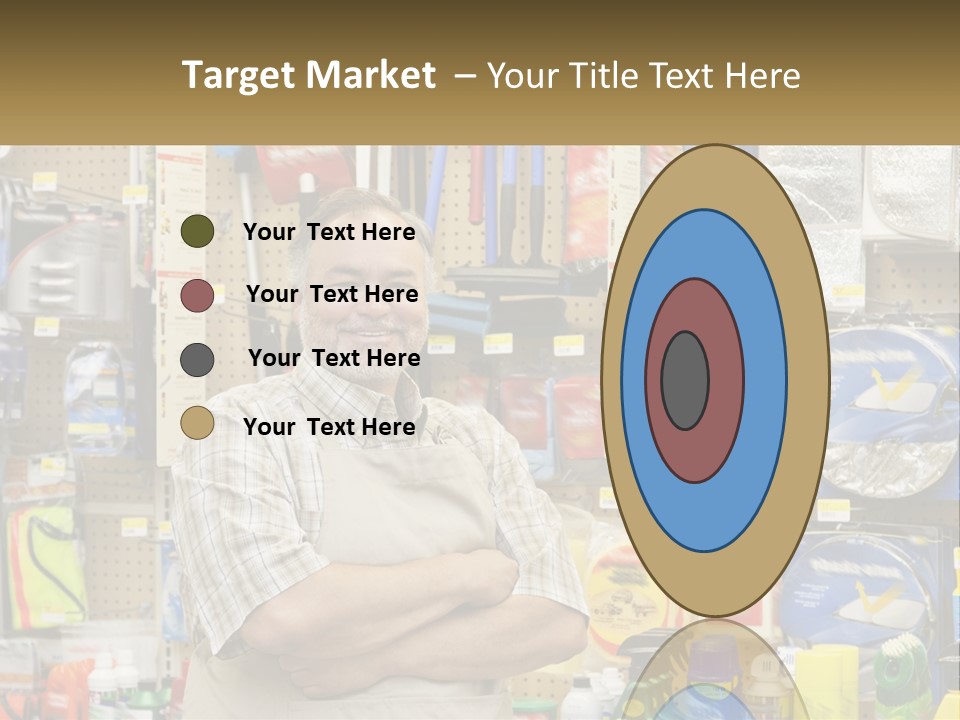 A Man Standing In Front Of A Store Display PowerPoint Template