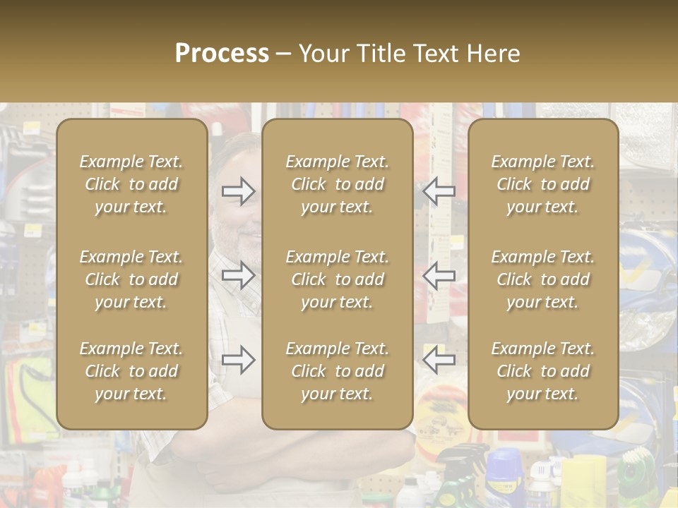 A Man Standing In Front Of A Store Display PowerPoint Template