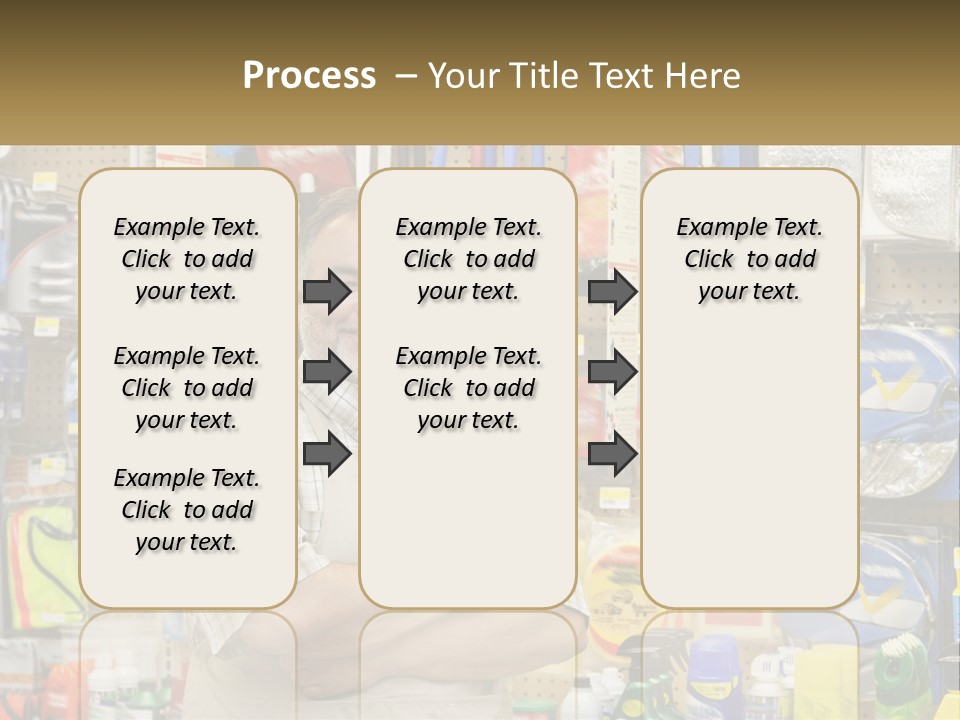 A Man Standing In Front Of A Store Display PowerPoint Template