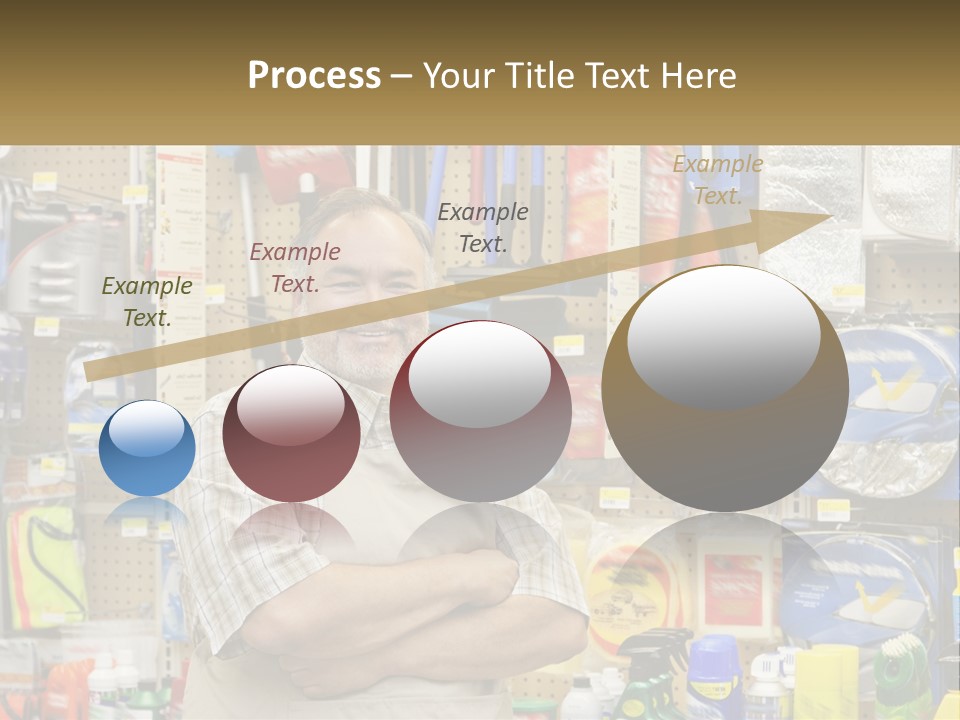 A Man Standing In Front Of A Store Display PowerPoint Template