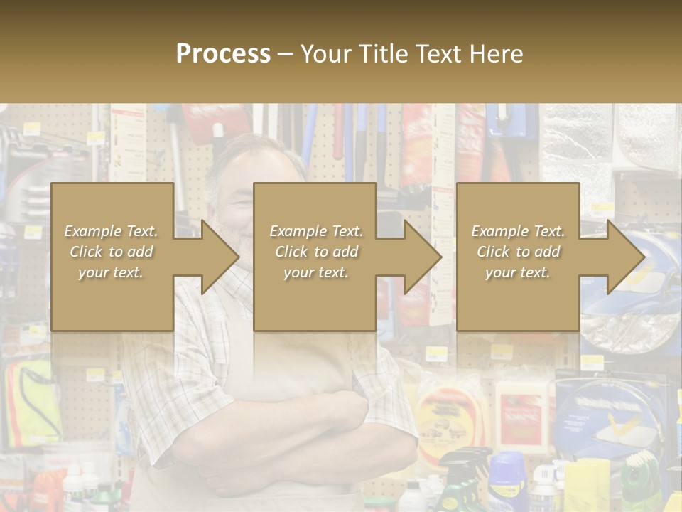A Man Standing In Front Of A Store Display PowerPoint Template
