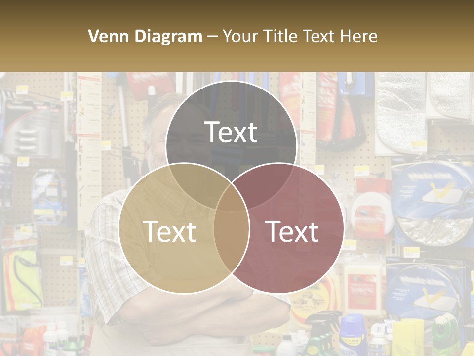 A Man Standing In Front Of A Store Display PowerPoint Template