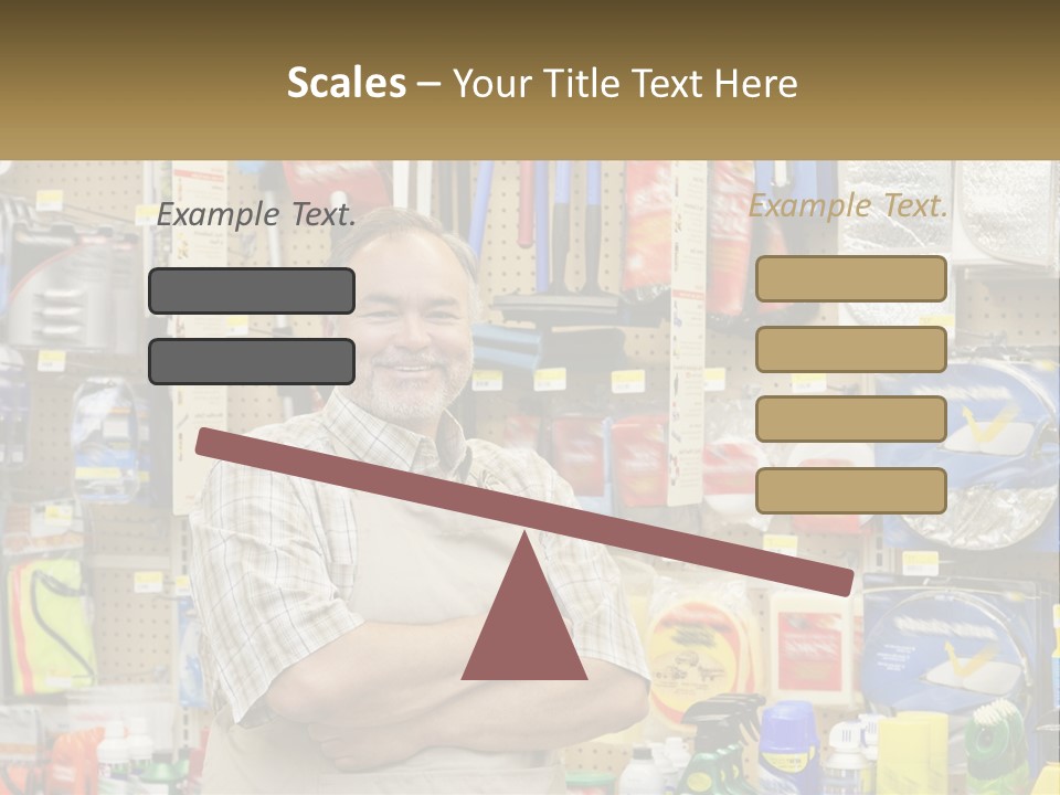 A Man Standing In Front Of A Store Display PowerPoint Template
