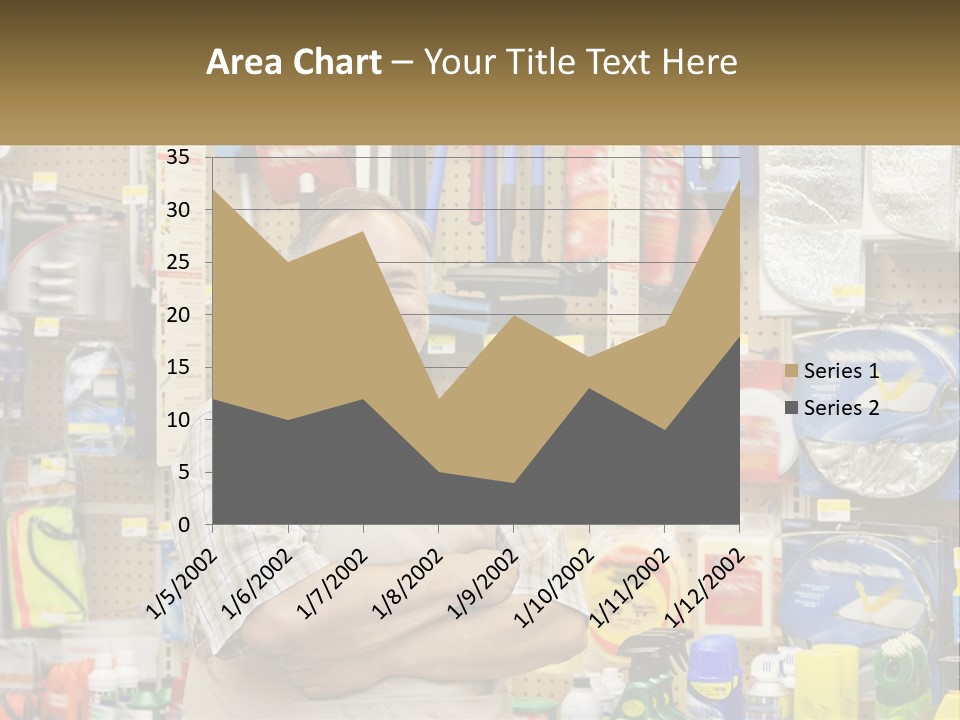 A Man Standing In Front Of A Store Display PowerPoint Template