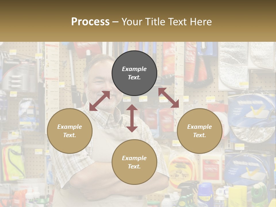 A Man Standing In Front Of A Store Display PowerPoint Template