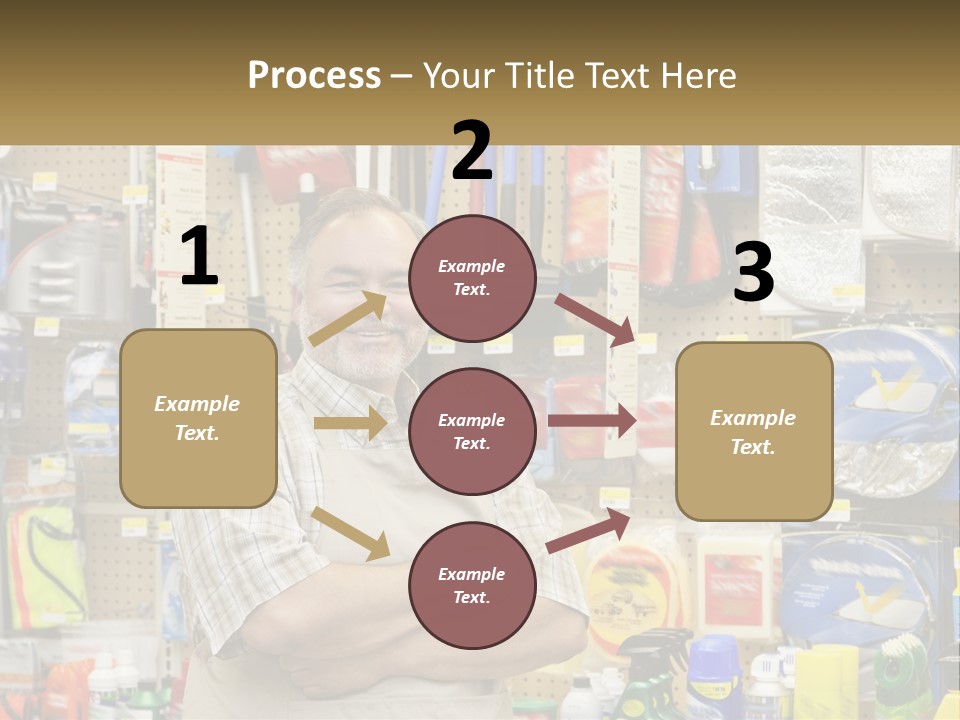 A Man Standing In Front Of A Store Display PowerPoint Template