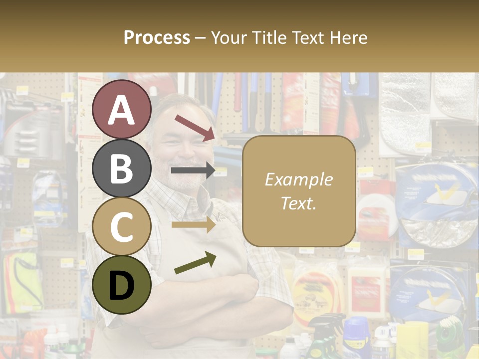 A Man Standing In Front Of A Store Display PowerPoint Template