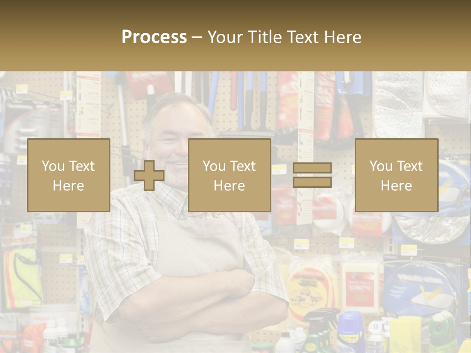 A Man Standing In Front Of A Store Display PowerPoint Template