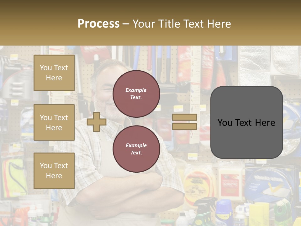 A Man Standing In Front Of A Store Display PowerPoint Template