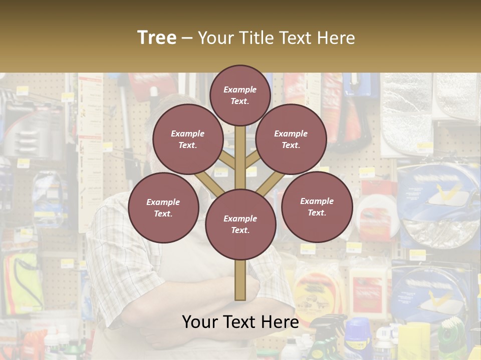 A Man Standing In Front Of A Store Display PowerPoint Template