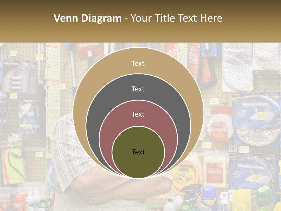 A Man Standing In Front Of A Store Display PowerPoint Template