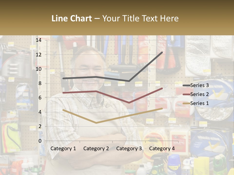 A Man Standing In Front Of A Store Display PowerPoint Template