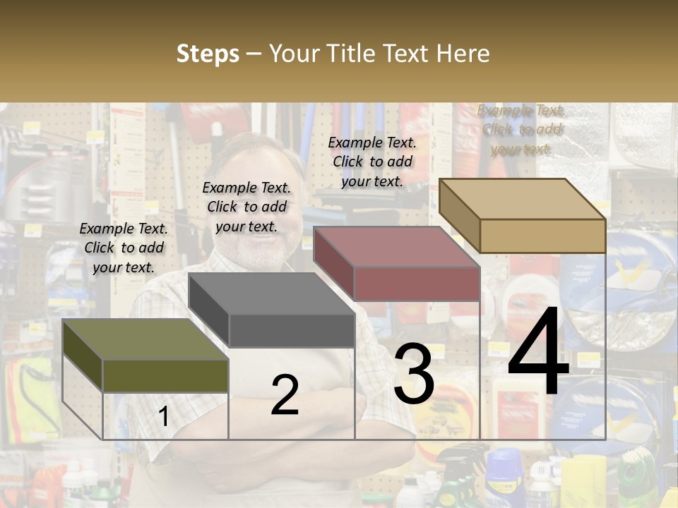 A Man Standing In Front Of A Store Display PowerPoint Template