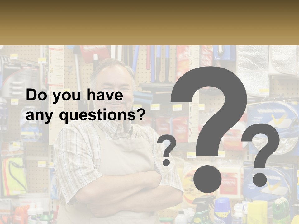 A Man Standing In Front Of A Store Display PowerPoint Template