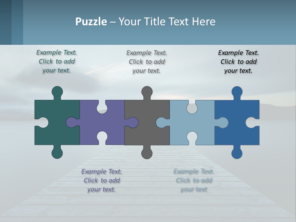 A Wooden Dock In The Middle Of A Body Of Water PowerPoint Template