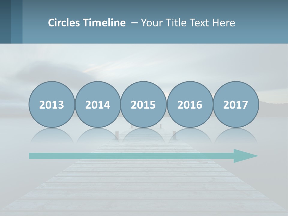 A Wooden Dock In The Middle Of A Body Of Water PowerPoint Template