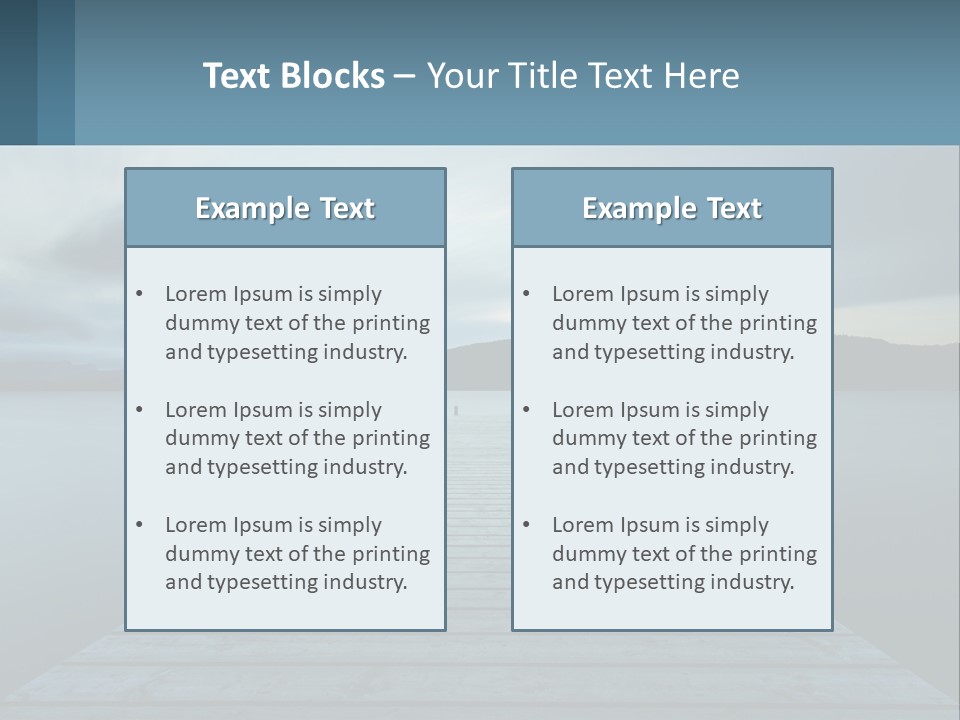 A Wooden Dock In The Middle Of A Body Of Water PowerPoint Template