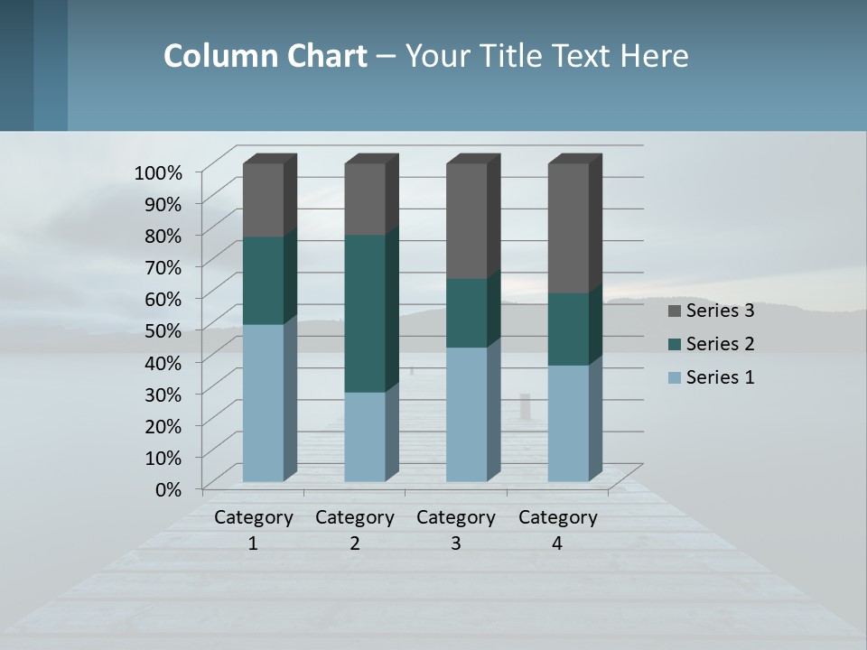 A Wooden Dock In The Middle Of A Body Of Water PowerPoint Template
