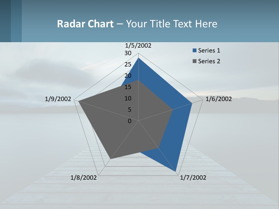 A Wooden Dock In The Middle Of A Body Of Water PowerPoint Template