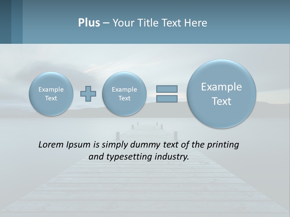 A Wooden Dock In The Middle Of A Body Of Water PowerPoint Template