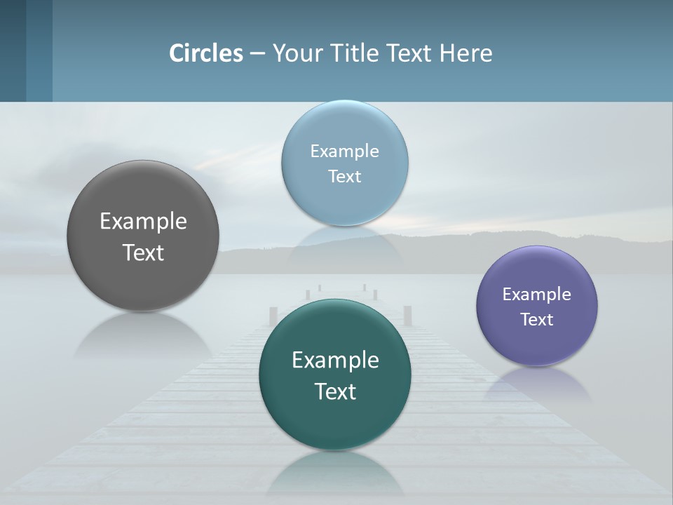 A Wooden Dock In The Middle Of A Body Of Water PowerPoint Template