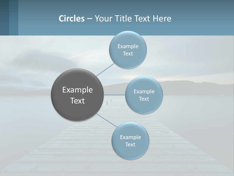 A Wooden Dock In The Middle Of A Body Of Water PowerPoint Template